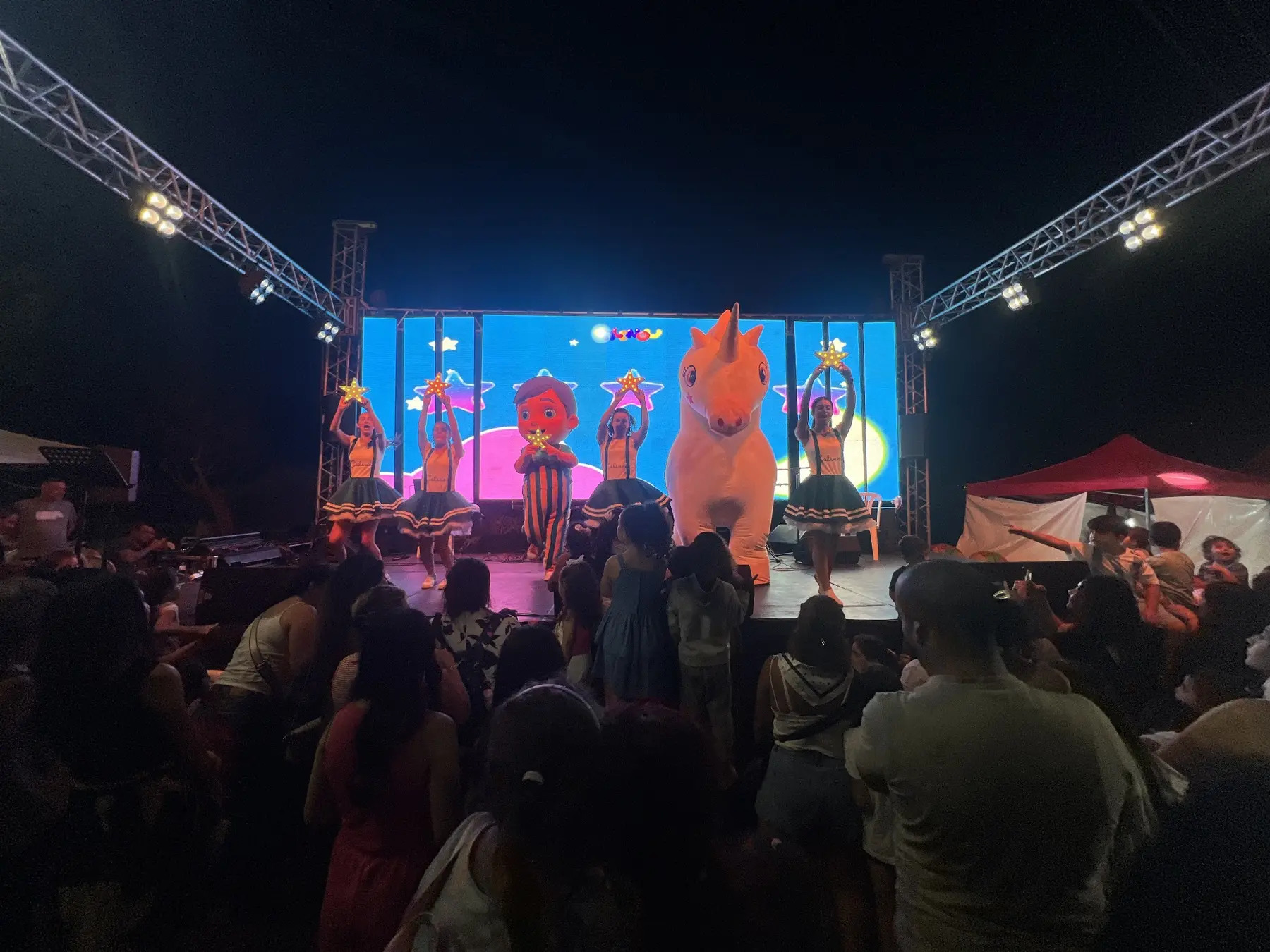 Calinou performing live for a festival audience