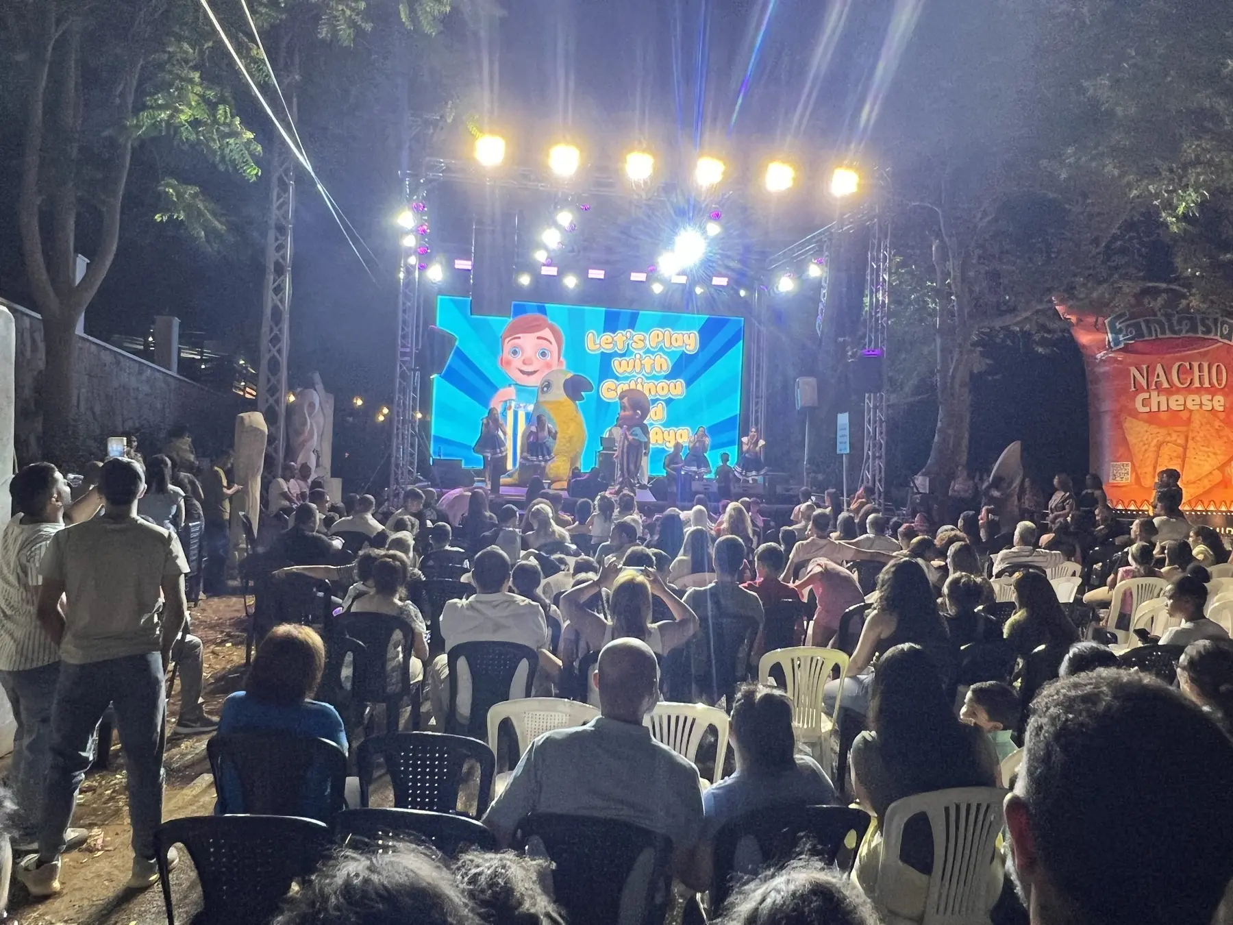 Families gathered for a Calinou Show festival