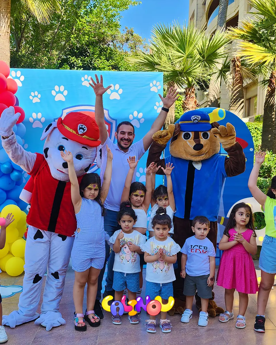 Families enjoying a Calinou celebration